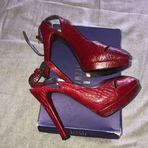 Brand New!! Red Platform Stuart Weitzman Pumps!
